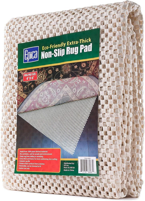 Epica 3x5 Rug Pad, Anti Slip Gripper Mat for Indoor Outdoor Rugs, Protects Floors, Cut to Size