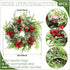 6 Lyrow Pcs Christmas Candle Rings Wreath Xmas Kitchen Cabinet Mini Wreath Artificial Berries Snowy Pine Candle Ring