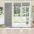 Small French Curtain Tricia Door Curtain, Thermal Insulated Tie Up Shades for French Doors, Silver Grey