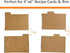 Recipe Card Dividers 4x6 with Tabs (Set of 24) - Printed Cooking Tips Recipe Box Dividers Made of Thick Cardstock