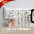 Command Crystal Knob Jewelry and Scarf Rack, Holds up to 2 lb, 2 Scarf Organizers with 8 Command Strips for Bedroom