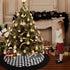 Black and White Buffalo Plaid Check Christmas Tree Skirt - 48 inches Double Layers Holiday Ornaments