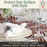 RIMONA'S Waterproof Thermo Heat Resistant Table Runner and Trivet for Hot Dishes, 40" Fields of Blue