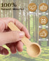 MORGLES 60pcs Small Wooden Spoons Set, 3 Inch Mini Spoons for Jars, Disposable Bulk Wood Tasting Spoon