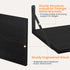 Heimlove 16W 12D Set 2, Black Deep Floating Shelves for Wall, x Wood Wall Shelves of Wide Floating Bookshelf for Living