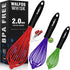 Walfos Whisk Set of 3: 8.5+9+11in Silicone Whisks for Cooking, Heat Resistant, Dishwasher Safe