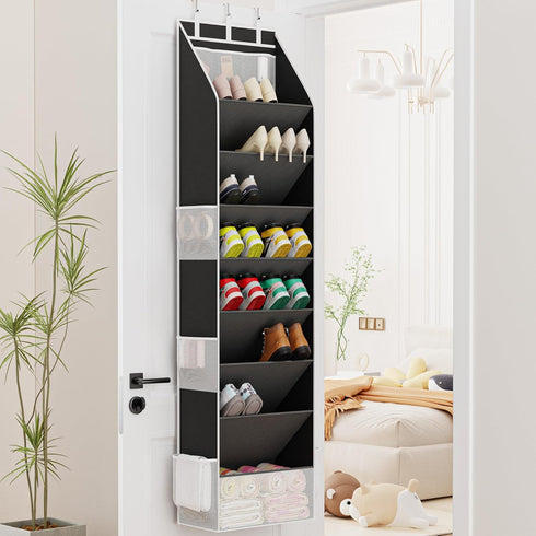 Closet, Closet 1624 Criusia Shoe Organizer, Over the Door Shoe Organizer for Hanging Shoe Storage with Large Deep