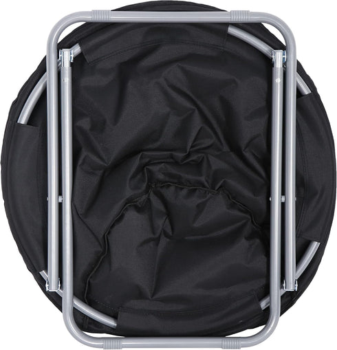 Nouva Folding Chair, Foldable Moon Chair Lounge Faux-Fur Round Reading Chair Gaming Chair w/Metal Frame for Kids Teens