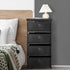 MOOACE Fabric Storage Dresser with 4 Drawers, Clothes Organizer and Storage Tower, Black