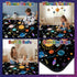 Decor,3'5' Space Rugs for Kids Bedroom,Outer Space Rug for Boys Room with Solar System,Planets Theme Area Carpet