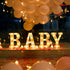 GPUSFAK BABY Marquee Light Up Letters - LED Letter Number Light Sign Decoration for Birthday Home Table Decor White