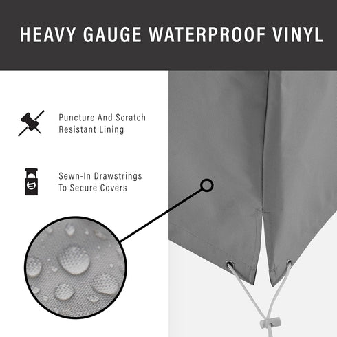 Crosley Waterproof Outdoor Side Table Cover - Durable Gray Protection for Patio Furniture