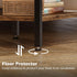 3-Tier SUPERJARE Nightstand with Charging Station, Bed Side Table with Adjustable Fabric Drawer, Night Stand