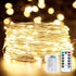 Minetom Fairy Lights Battery Operated with Remote, 33Ft 100 LED Waterproof String