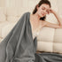 EMME 100% 60"x80" Muslin Grey Twin Blanket Cotton Bed Blankets for Adults and Baby Lightweight Soft Breathable All