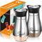 Salt Shakers and Pepper Set,4 oz Glass Bottom Salt Pepper Shaker with