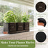 Set PERFNIQUE Indoor Herb Garden, Herb Planter with Tray, Farmhouse Indoor Plant Pots, Windowsill Herb Garden