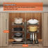 Heavy Duty 7-Tier Pots and Pans Organizer Rack for Kitchen Cabinet Storage, Adjustable Under Cabinet (Black)