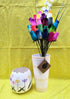 Assorted Colors Wooden Rose Closed Bud Bouquets, 2 Dozen