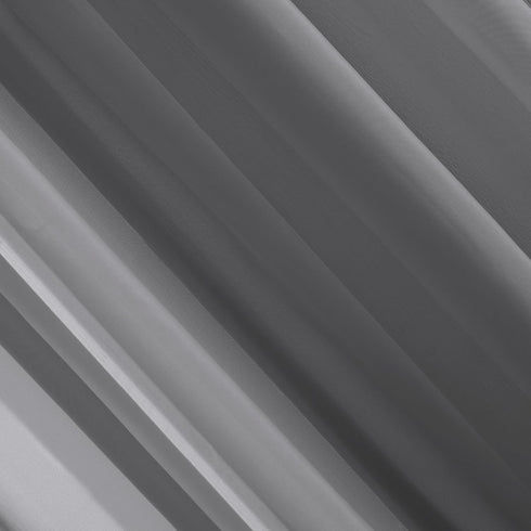 No. 918 Emily Sheer Voile Grommet Curtain Panel - 59" x 84", Charcoal Gray