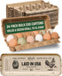 PTCOM Hatortempt Bulk Egg Cartons - 24-Pack, Reusable 12-Count Basket - Recycled