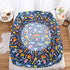 Bedding Fitted Sheet with Deep Pocket for Twin Bed, Dino Printed Thicken Fabric (Navy Blue)