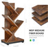 5 ruboka Tree Bookshelf,Retro Floor Standing Bookcase Display for CDs/Magazine/Books,Small Bookshelf for Bedroom,Living