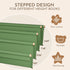 4-Tier 28.7 15.7 13.6Natural/Green Kids Bookshelf - Montessori Book Shelf for Kids Rooms, Easy Installation