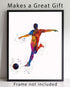 Male Soccer Player Abstract Sport Wall Art Print 11x14 for Teen Boy Bedroom Decor