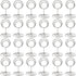 24 Pcs Premium Mini Place Card Holders with 24 Pcs Place Cards - Cute Table Number Holders for Weddings & Parties