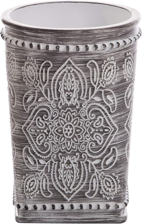 BINO Kitchen Utensil Holder for Countertop, Grey Wildflower Utensil Caddy for Cooking Utensils and Spatula Holder