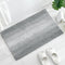 Gibelle Grey Bathroom Rug Set, 2 Piece Chenille Non Slip Bath Mat, Quick Dry Bathroom Decor Accessories