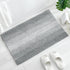 Gibelle Grey Bathroom Rug Set, 2 Piece Chenille Non Slip Bath Mat, Quick Dry Bathroom Decor Accessories