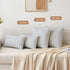 12x20 Inch, Pack 2 MIULEE Royal Blue and Beige Patchwork Farmhouse Pillow Covers of Striped Linen Decorative Modern