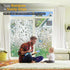 Rainbow Window Privacy Film, Decorative Stained Glass Tint for Home, 3D Decals Clings for Glass Windows, 17.5" by 78.74"