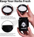 KOZO Black Glass Airtight Storage Jar, 1/2 OZ (250ml) with UV Protection, Humidity Pack for Fresh Spices and Herbs