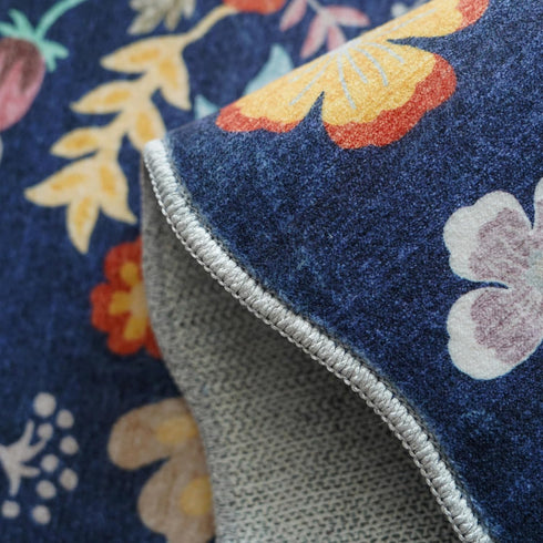 3x10 10ft Decor(3x10/Purple) Long Hallway Runner Rug: Washable Wide Floral Low-Pile Carpet for Entryway Kitchen Non