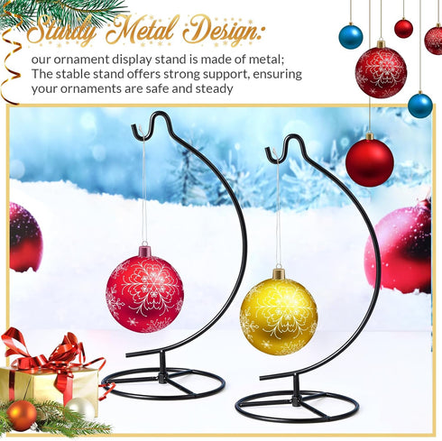 2 Pack 10.43" Baderke Ornament Display Stand, Height Ornament Hanger, Air Plant Holder Terrariums Hanging Stand Crystal