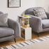 3-Tier 23 inches YD-ST003W Aibiju Narrow Side Table with Open Storage Shelf, S-Shaped End Table, Nightstand, High, Sofa