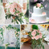 AmyHomie 25pcs Blush Pink Artificial Roses with Stem for DIY Wedding Bouquets, Centerpieces, Party Decorations