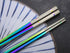 Reusable Chopsticks, Extra Long 9", 5 Pairs per Pack, Food-Safe Stainless Steel, Holographic Design