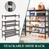 2 Closet, Smiry Shoe Rack, Tier Thick Bamboo Shoe Organizer, Stackable Free Standing Wooden Shoe Storage Shelf