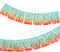 Meri Meri Rainbow Fringe Happy Birthday Banner, 8' Party Garland with Excess Cord for Celebration