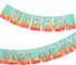 Meri Meri Rainbow Fringe Happy Birthday Banner, 8' Party Garland with Excess Cord for Celebration
