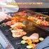 XL 15.75 x 13 inch Grill Mesh Mat Set - 5 Reusable Non-Stick BBQ Grill Mats for Vegetables, Fish, Black