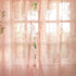 84 Inches 2 Set, W57 L84 Deeprove Pink Lace Curtains Long Panels Boho Sheer Florals Scallop Ruffle Edge, Bohemian Chic