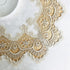 33 33 Inches Rectangle Tablecloth Beige Lace x for Dining Tables End Bedstand Wedding Banquet Party Washable Fabric