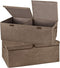 2 Pack Storage Boxes with Lids and Handles | Collapsible Linen Storage Bins Organizer Containers for Home Bedroom Office