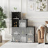 C&AHOME Cube Storage Organizer with Doors - 9-Cube Shelves, DIY Plastic Modular Bookshelf, 36.6”L x 12.4”W x 36.6”H,