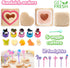 GET FRESH Sandwich Cutters and Sealers for Kids – 20-pcs Set with 2 Bread Cutters, 5 Vegetable Shapes, 12 Unicorn Picks